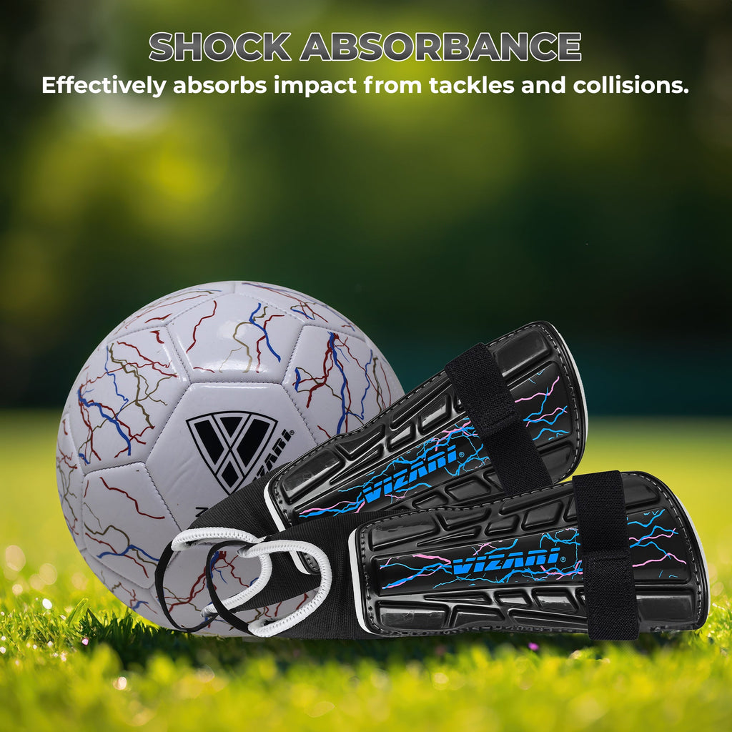 Zodiac Soccer Shin Guard with Detachable Ankle Protection-Black - Vizari Sports