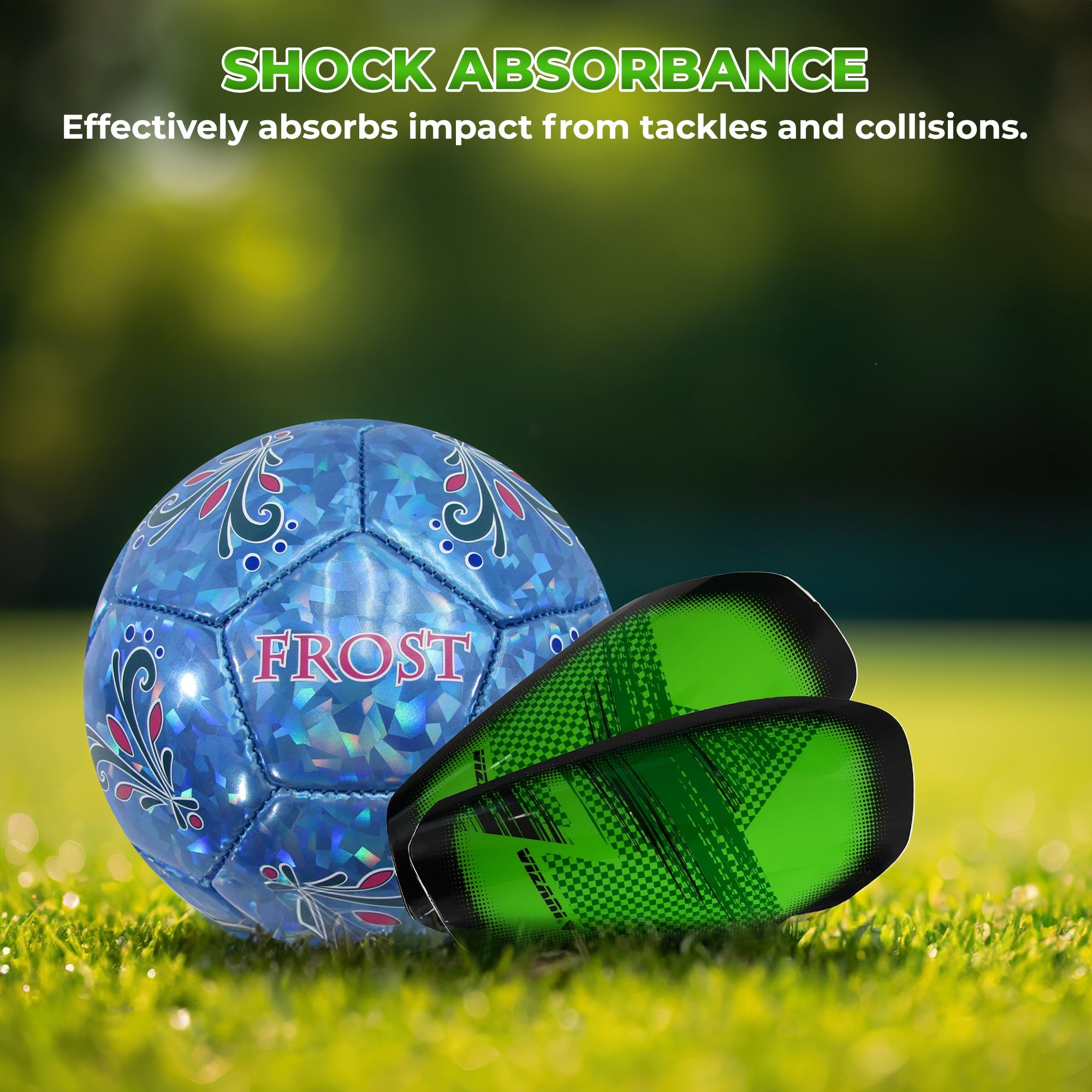 Aptos Soccer Shin Guard with Sleeve-Green/Black - Vizari Sports