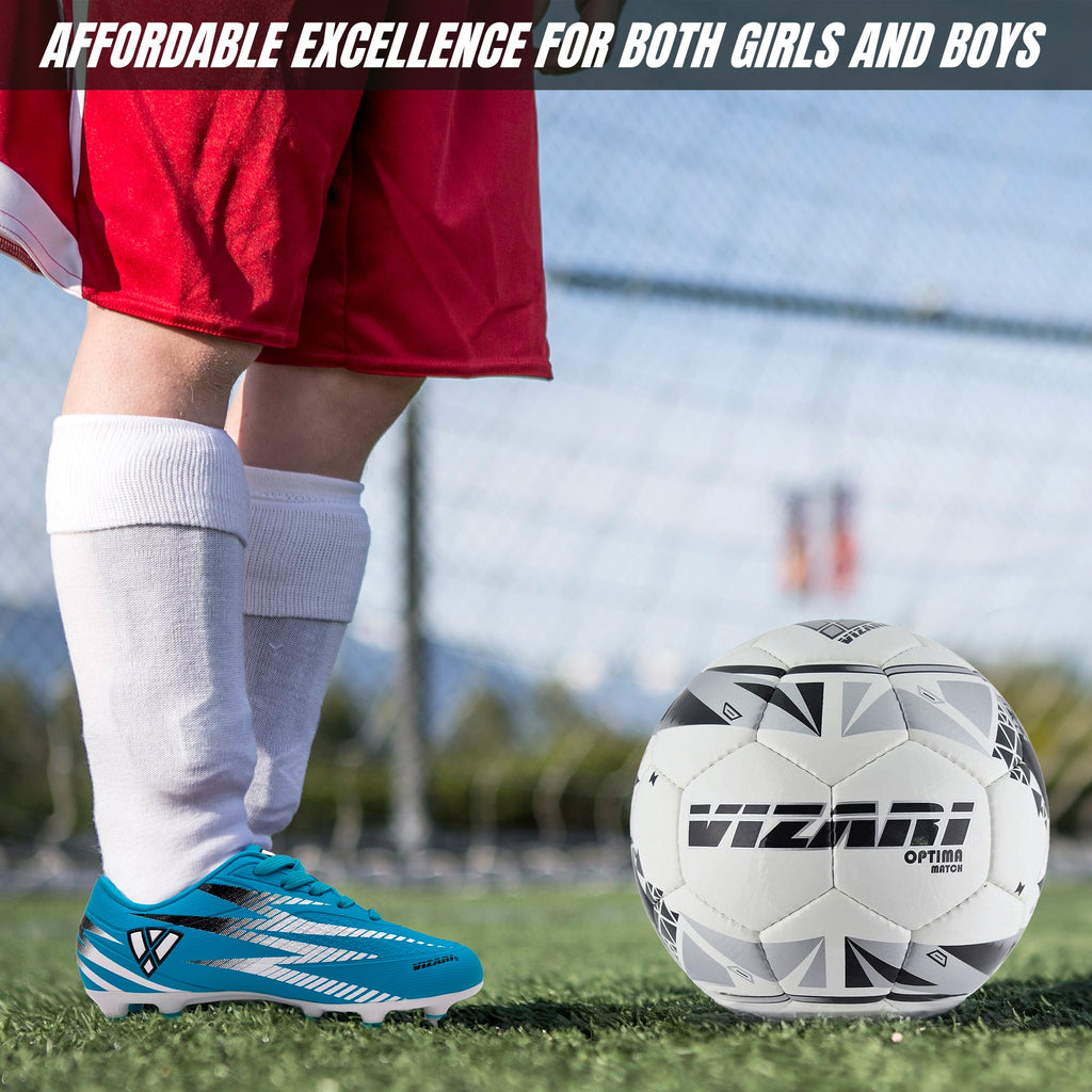 Vizari Bodega Junior Firm Ground Soccer Cleats Sky/White