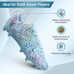Zodiac Junior Firm Ground Soccer Shoes - Sky Blue