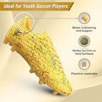 Vizari Zodiac Junior Kids Firm Ground (FG) Soccer Cleats -Yellow, Youth Sizes 8C
