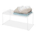 6030788 Stackable Shelf Wht 9''''H Whitmor 9 In. H X 20 In. W X 12 In. L White Stackable Shelf (Pack Of 1)