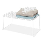 6030788 Stackable Shelf Wht 9''''H Whitmor 9 In. H X 20 In. W X 12 In. L White Stackable Shelf (Pack Of 1)