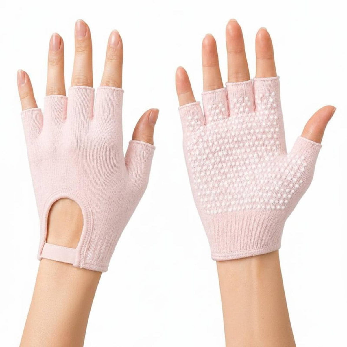 Enakshi Anti Slip Workout Gloves Breathable HalfFinger Workout Gloves Wear Resistant Fitness Gear For Women, Pilates, Pink|Spor