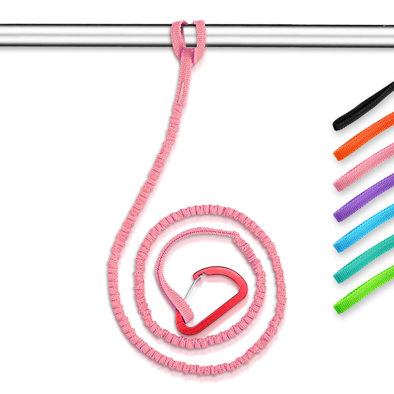 Oceanbroad Kayak Paddle Leash With D-Ring Stretchable Bungee Strap Lanyard Rope For Sup Kayaking Boating Canoeing Fishing Pole R
