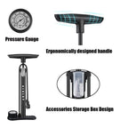 Clolop Bike Floor Pump Bike Pump High Pressure 160 Psi,Bicycle Pump With Air Ball Pump Inflator Fits Schrader And Presta Valve