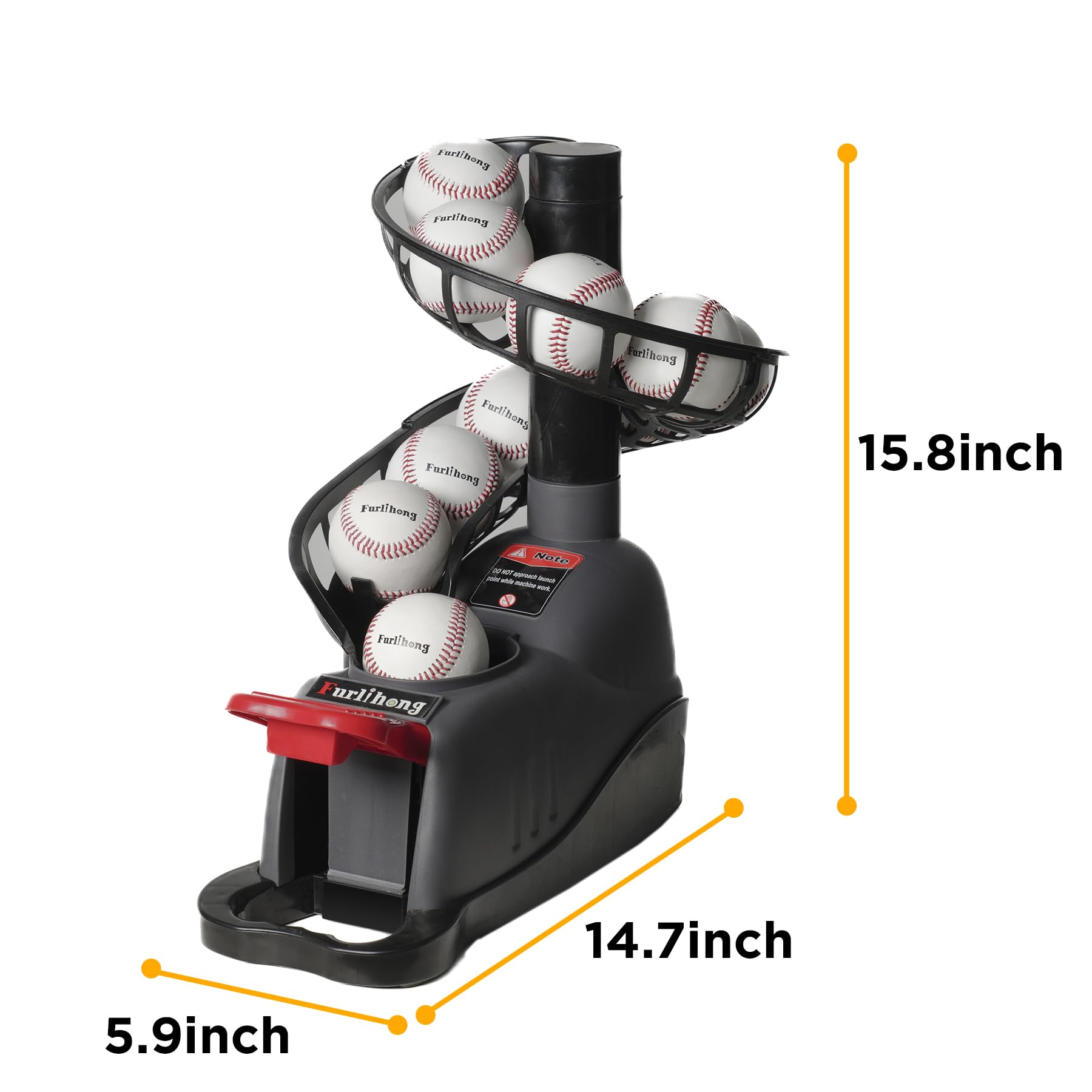 Furlihong 898Bh Baseball Soft Toss Machine, Angle Adjustable, Step On Paddle And Release To Launch, No Power Supply Needed, Work