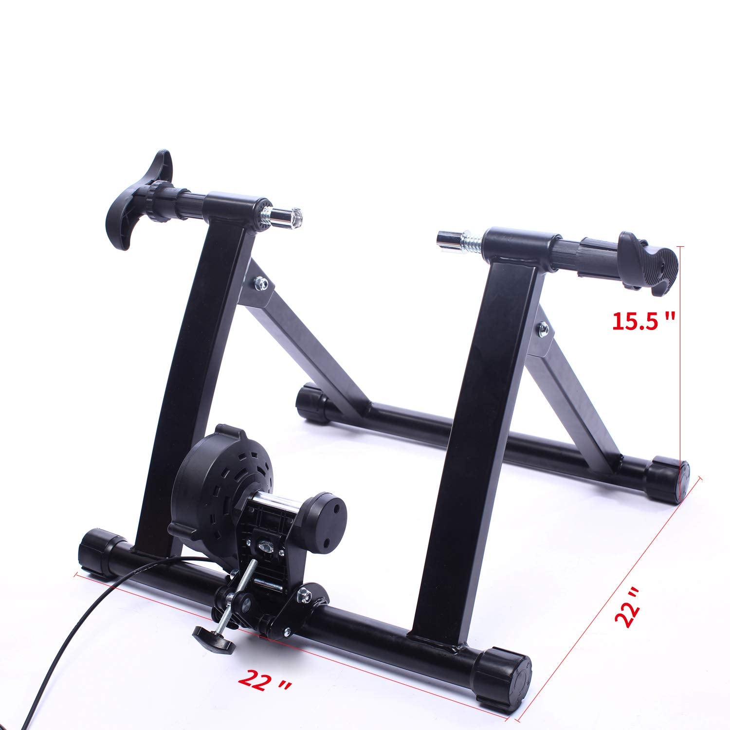 Balancefrom Bike Trainer Stand Steel Bicycle Exercise Magnetic Stand With Front Wheel Riser Block