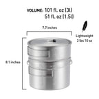 Solo Stove 2 Pot Set: Stainless Steel Companion Pot Set For Solo Stove Campfire. Great For Backpacking, Camping, Survival