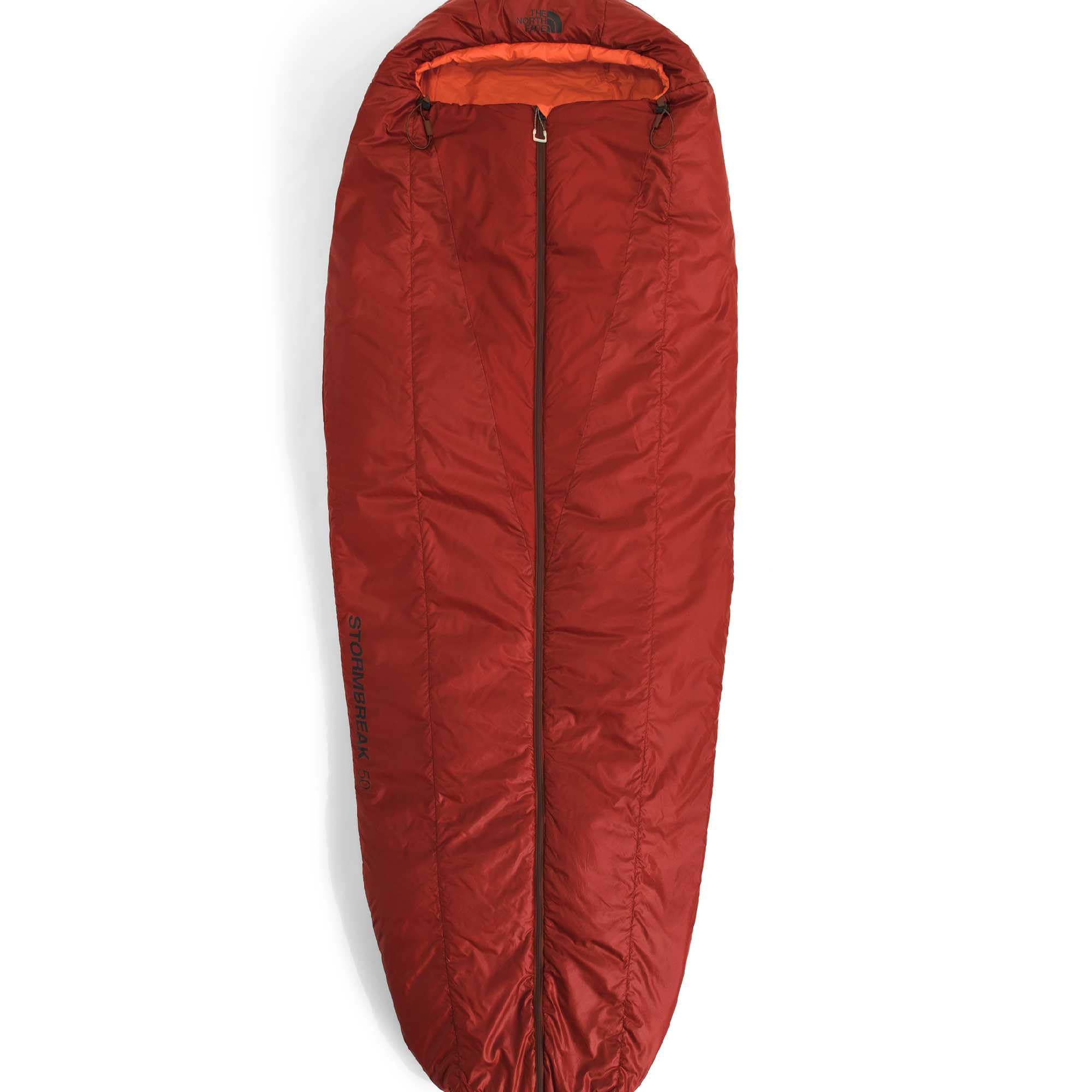 THE NORTH FACE Stormbreak 50F / 10C Backpacking Sleeping Bag - Water Repellent, Fully Insulated, Includes Stuff Sack, Iron Clay/