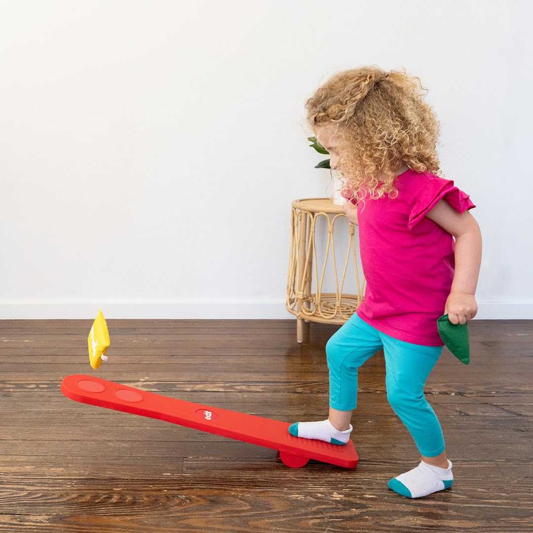 Edxeducation Joey Jump - Activity For Kids Physical Play - Stomp And Catch Board - Learn To Catch - Build Coordination