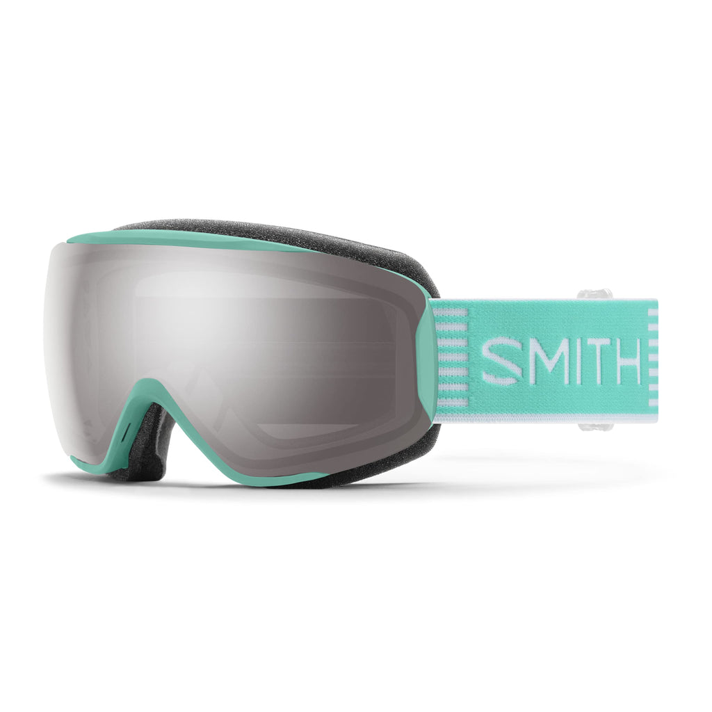 Smith Optics Moment Women'S Snow Winter Goggle - Iceberg Sport Stripes, Chromapop Sun Platinum Mirror