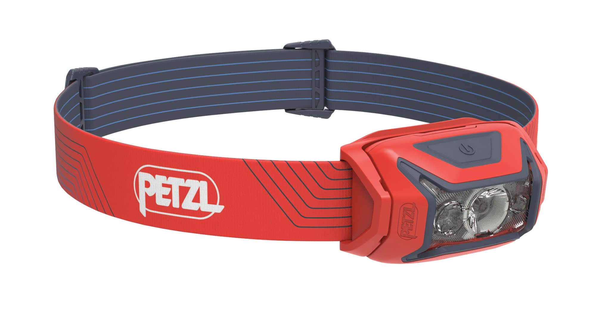 PETZL ACTIK Headlamp - Powerful 450 Lumen Light with Red Lighting, for Hiking, Climbing, Running, and Camping - Red