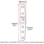 Nrc&Xrc Pair Of 316 Stainless Steel Marine Grade 6'' X 1'' Cast Strap Hinge For Boat