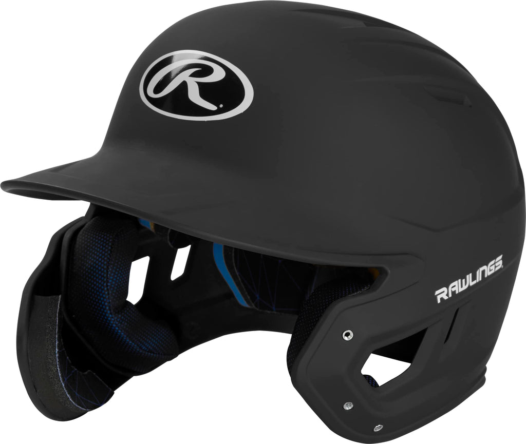 Rawlings Mens Rawlings 2022 Mach 1 Tone Matte Baseball Batting Helmet W Lhb Adjext Senior Matte Black, Matte Black, One Size Us
