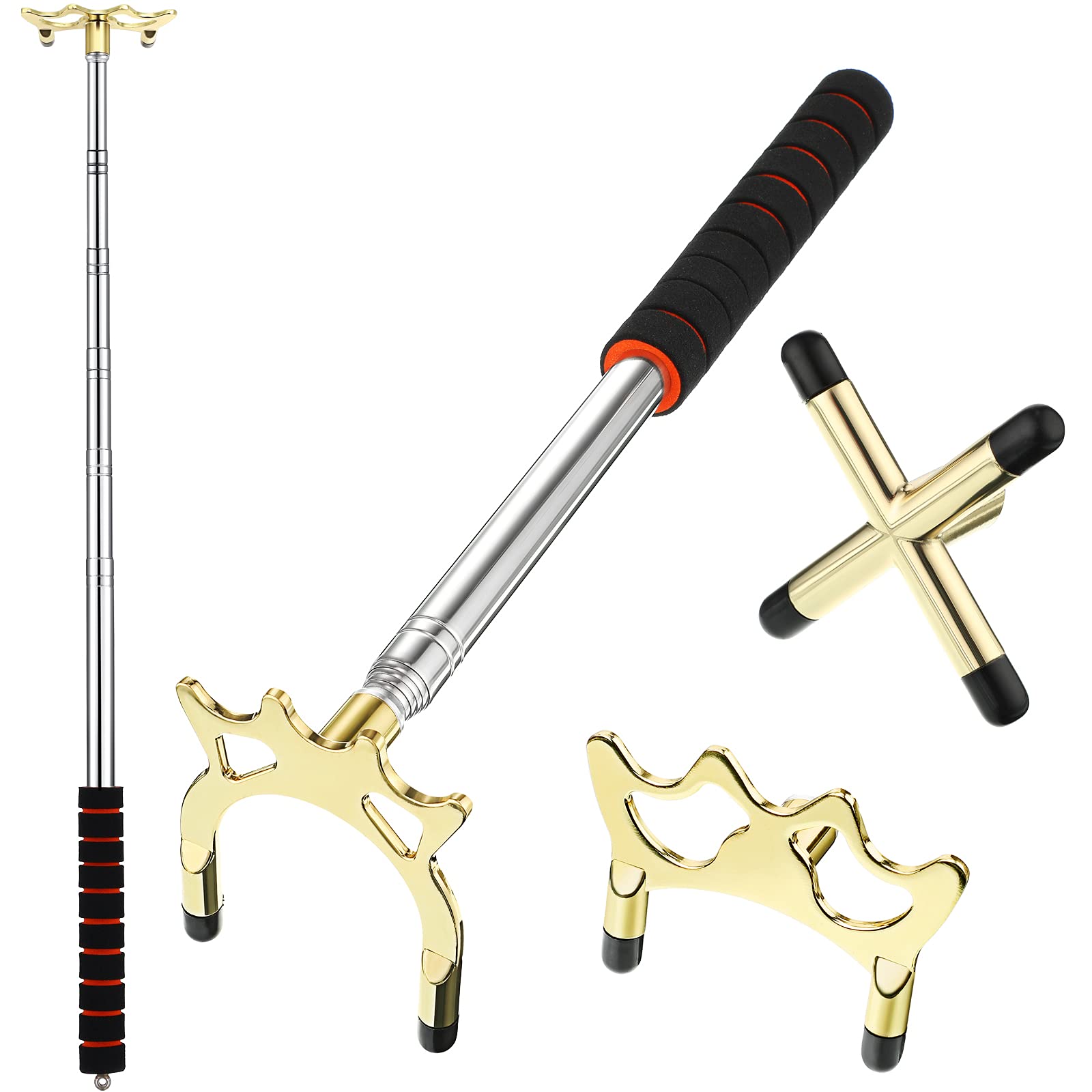 Skylety Pool Cue Snooker Pool Bridge Stick Pool Table Accessories Retractable Billiards Cue Stick Bridge With 3 Pieces Removable