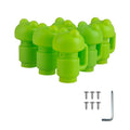 ZIZILAND 1.26 Diameter Trampoline Enclosure Pole Cap for Net Hook, 6 Pieces, Green, Only Fit in 32mm(1.26in) Diameter Trampoline