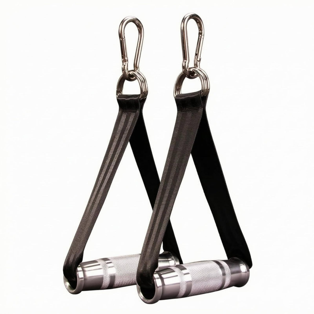 Ecomistiq 2 Pieces Aluminum Alloy Cable Machine Handle Steel Hook Pulldown Grip Handle Ergonomic Design Heavy Duty Gym Handles H
