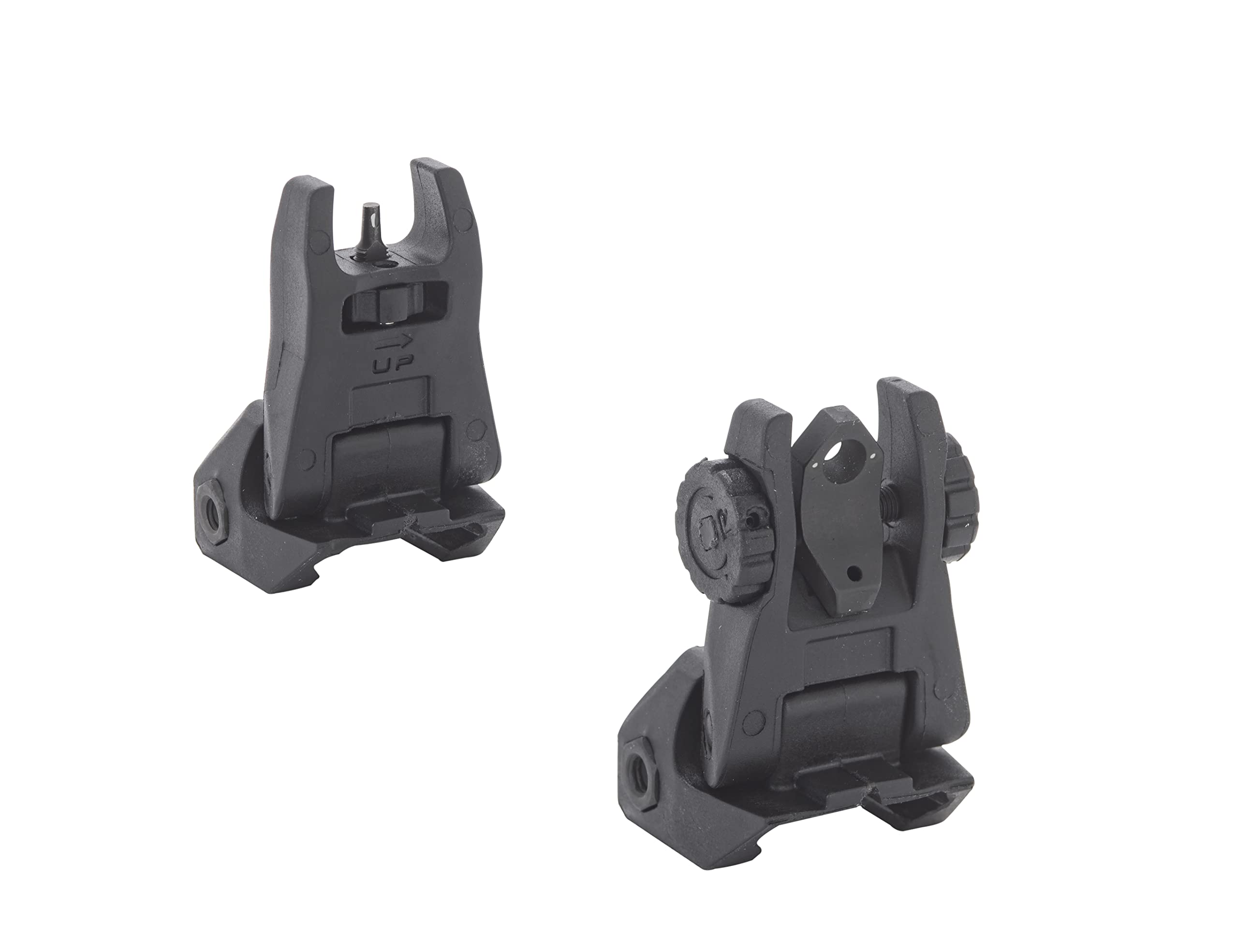 Meprolight MEPRO Fubs- FLIP Backup Sights 2 DOT Rear / 1 DOT Front - Black Body (Picatinny Rail)