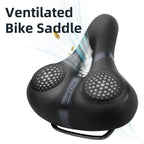 Rockbros Bike Seat For Men Women Comfort Wide Gel Bike Seat Replacement,Breathable Waterproof Padded Bicycle Saddle, Compatible