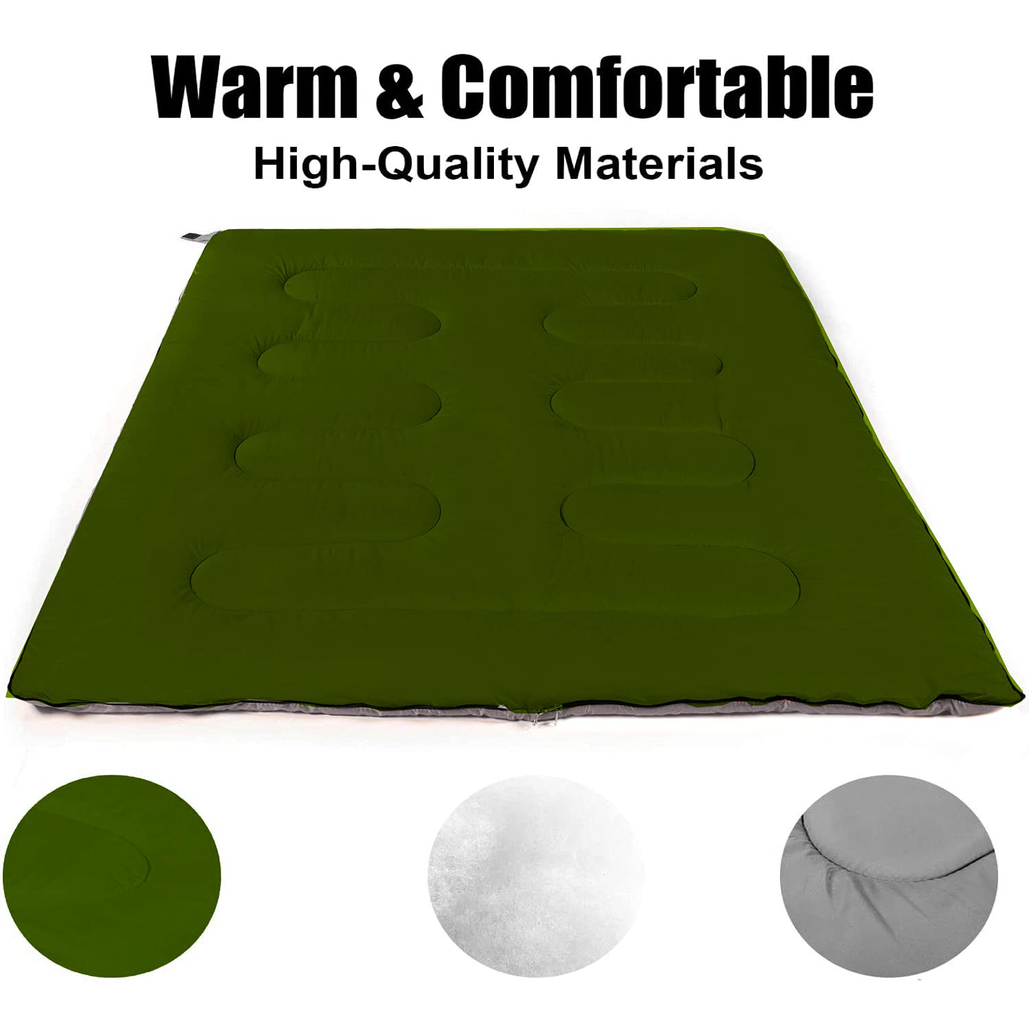 Envelope Sleeping Bags 4 Seasons Warm Or Cold Lightweight Indoor Outdoor Sleeping Bags For Adults, Backpacking, Camping
