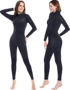 Dark Lightning Full Body Wetsuit Women, 3/2Mm Wet Suit For Women Cold Water Swimming, Womens Diving Surfing Snorkeling Kayaking,