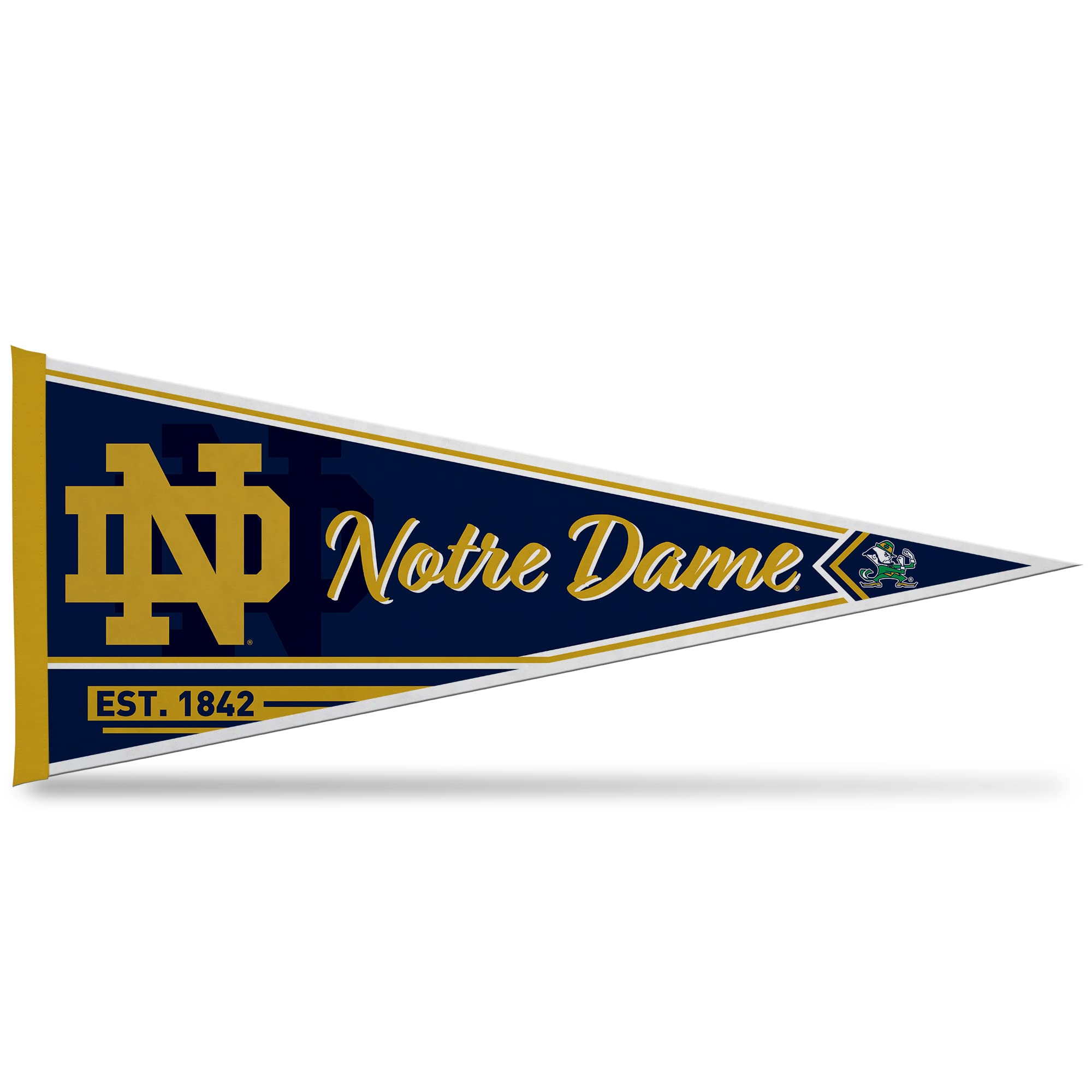 Rico Industries Ncaa Notre Dame Fighting Irish - Nd Classic 12'' X 30'' Felt Wall D  Cor Pennant - Great For Home/Bed Room/Man C