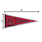 Rico Industries Ncaa Miami Of Ohio Redhawks Classic 12'' X 30'' Felt Wall D  Cor Pennant - Great For Home/Bed Room/Man Cave D  C