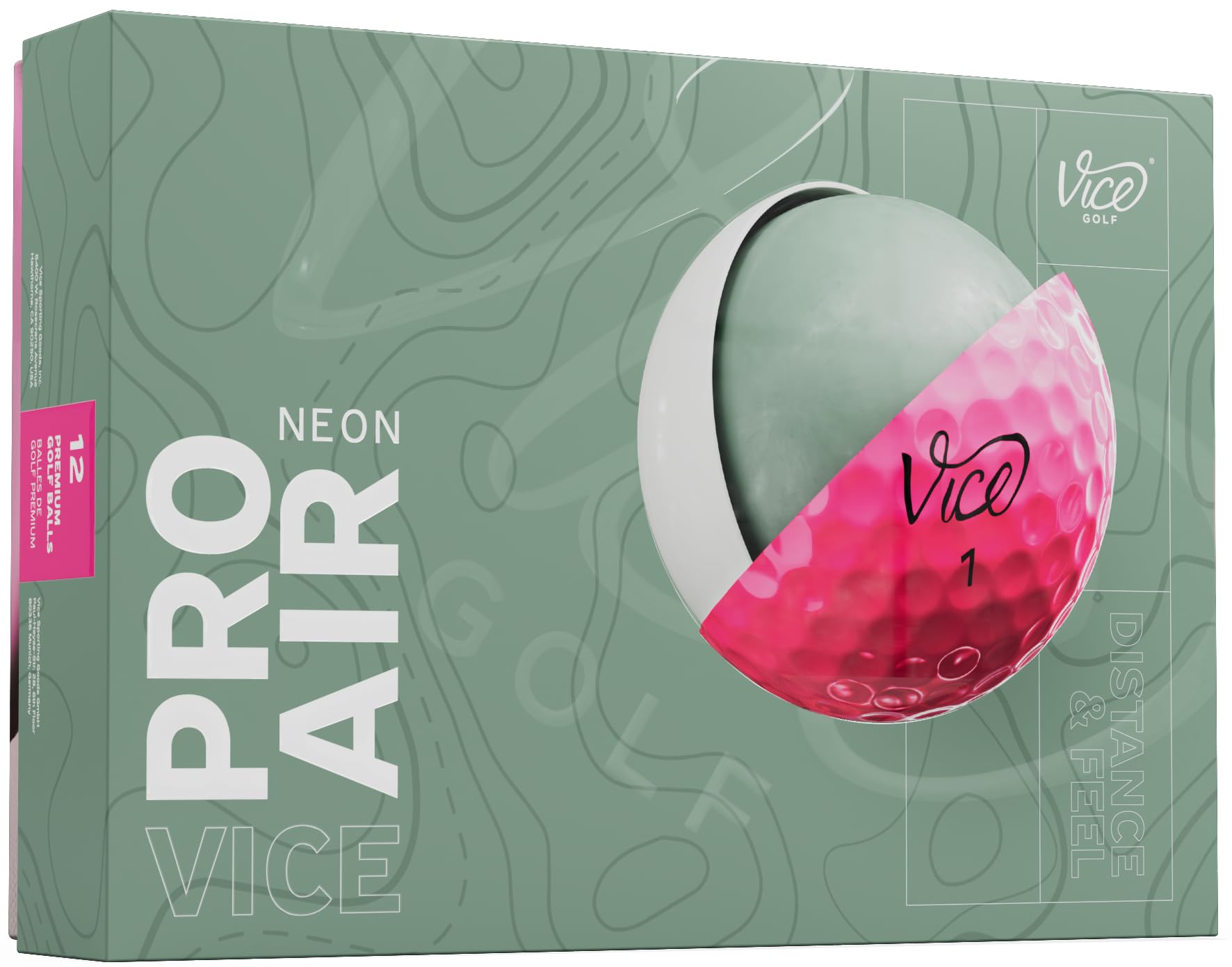Vice Pro Air Golf Balls (2025 Model) (Pink)