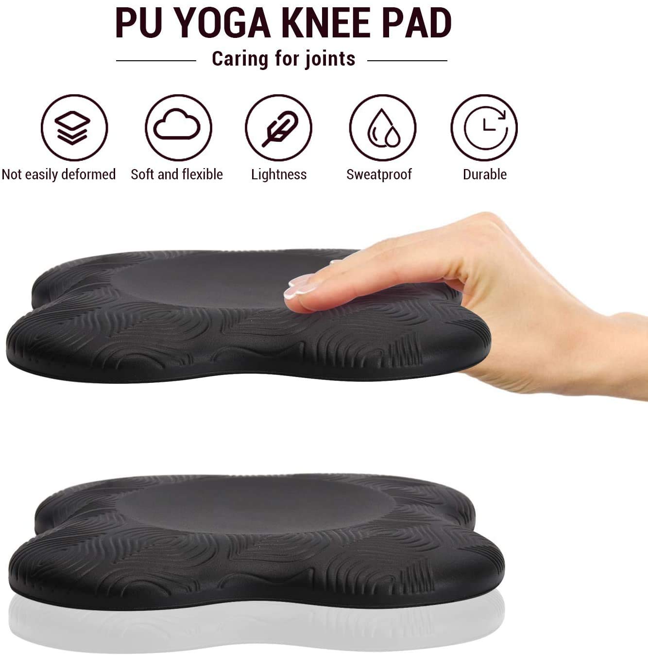 Zealtop Yoga Knee Pad Cushion Extra Thick For Knees Elbows Wrist Hands Head Foam Yoga Pilates Work Out Kneeling Pad (Lake Blue 2
