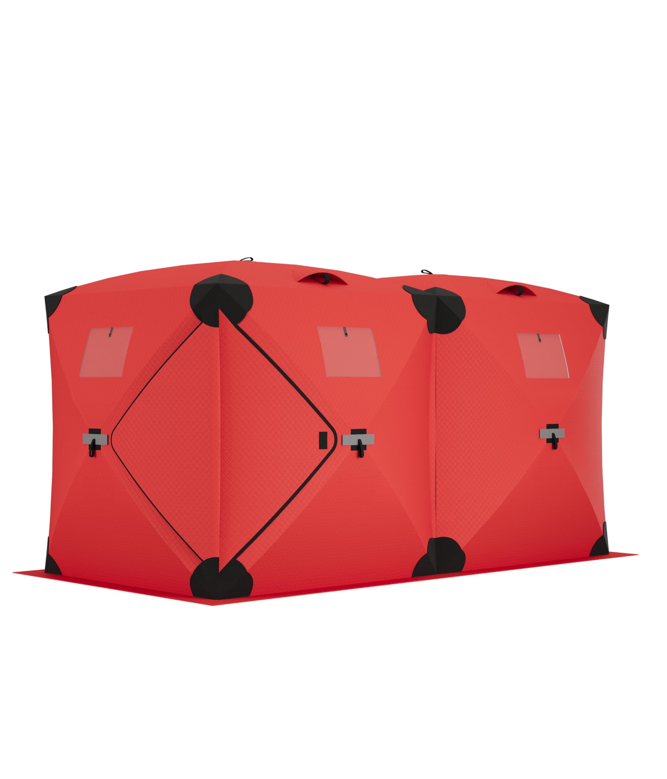 Garvee Pop Up Ice Fishing Tent Insulated Ice Fishing Shelter Portable Hub-Style Shelter Shanty Windproof and Warm, Multiple Size