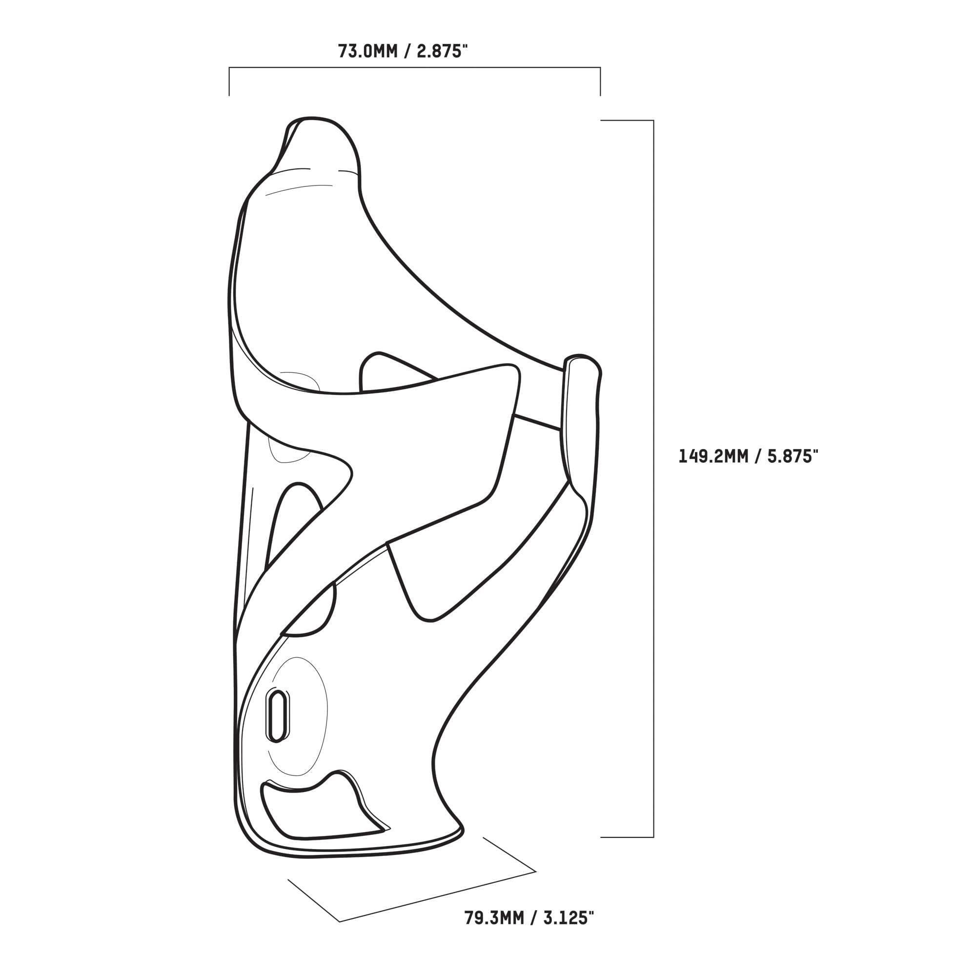 Blackburn Camber Carbon Bike Bottle Cage (Matte White/Black, One Size)