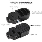 Tobwolf 1 Pair Mini Bike Rear Pedals, 3.1X1.6 In / 8X4Cm Aluminium Alloy Folding Bike Pegs, Non-Slip Bicycle Footrests, Foot Pla