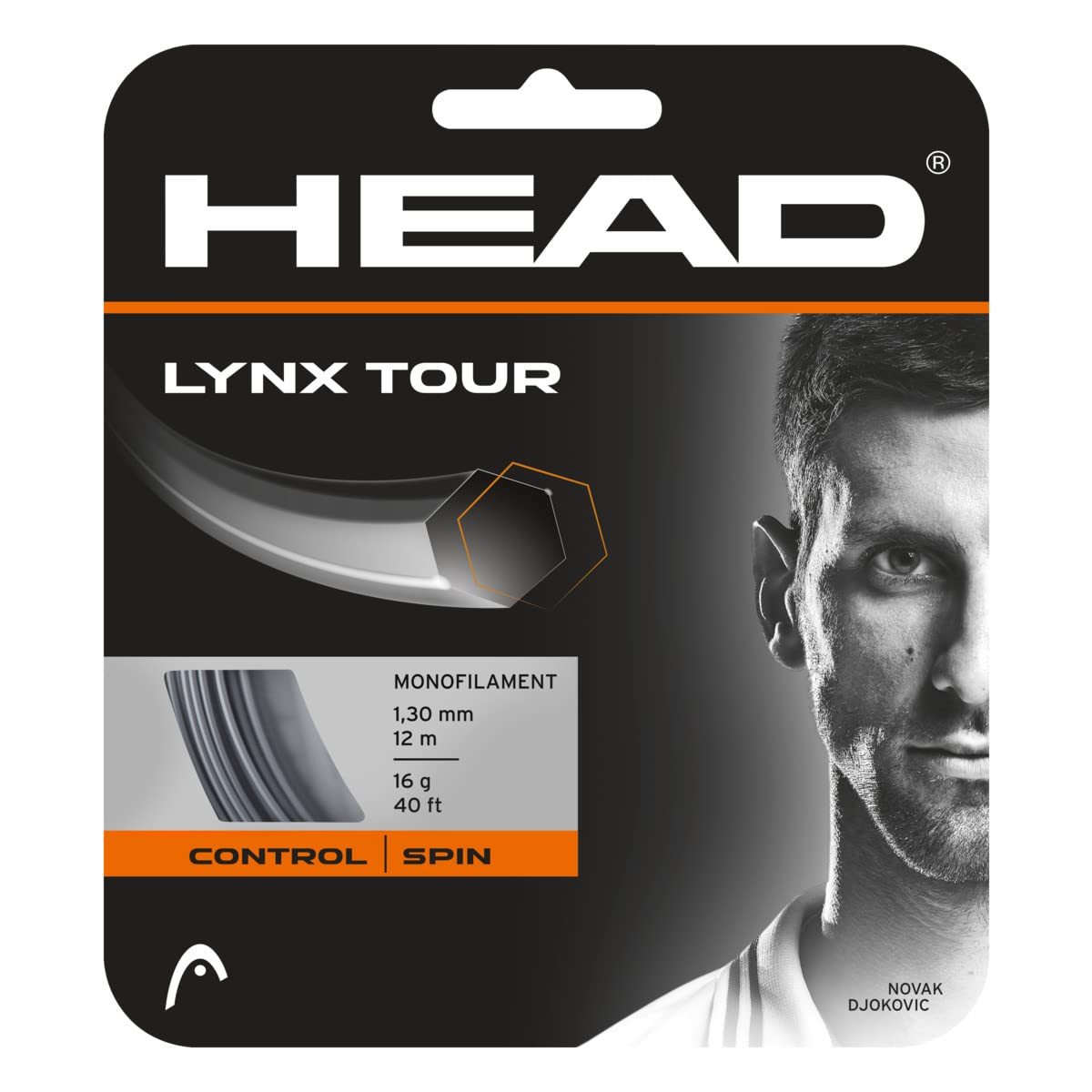 Head Lynx Tour 18-1.20mm Tennis String Set, Grey