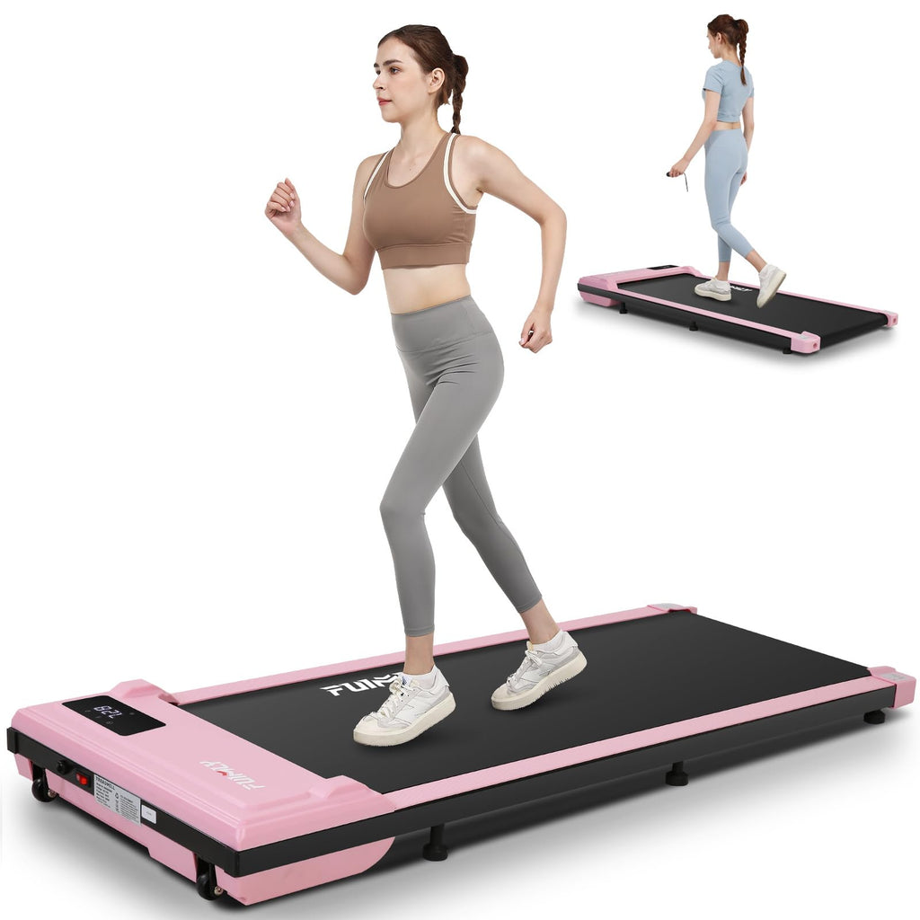 Under Desk Treadmill, Expert Of Wooden Walking Pad, Walking Jogging Machine With Remote Control, Installation-Free