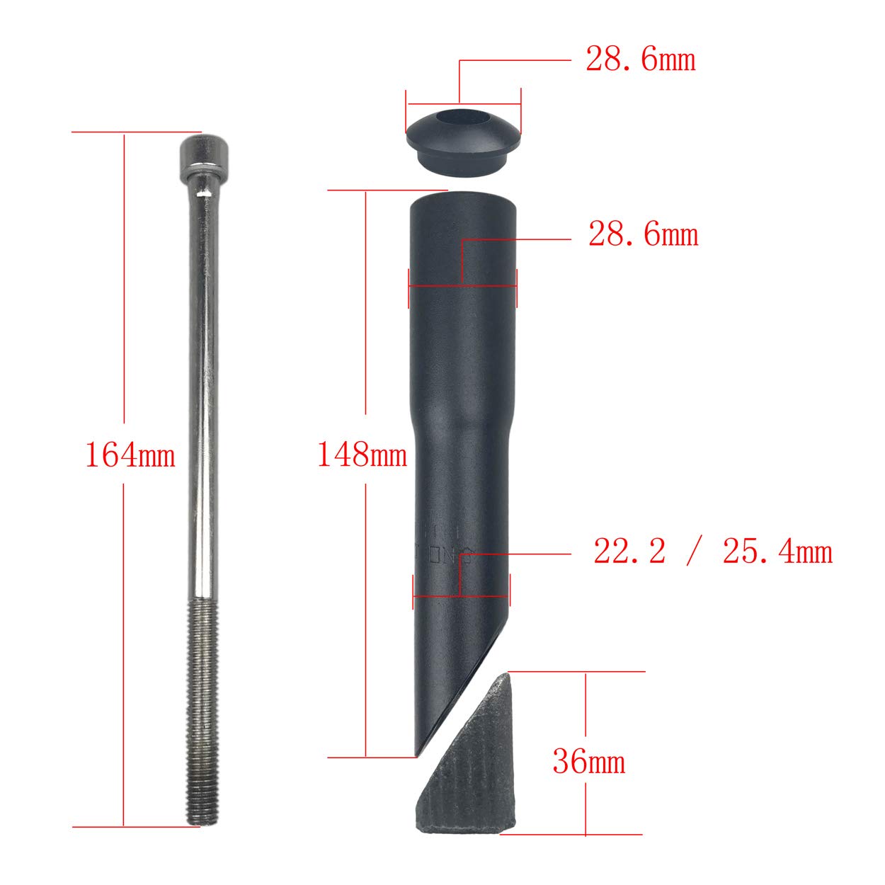Bnvb Aluminum Alloy Bike Fork Stem Quill Riser Extender Extension Road Mountain Bicycle Stem Head Up Raiser Handlebar Riser Adap