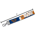 Rico Industries Nba Basketball New York Knicks Wrist Lanyard Key Chain, Cute Wristlet Strap Keychain Holder For Women Men Car Ke