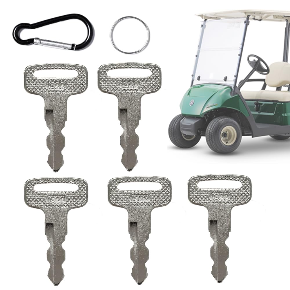 Fcouiid Golf Cart Key Replacement Ignition Keys For Yamaha G14, G19, G22, G29 Drive Gas/Electric Golf Cart Code:1922, With Keych