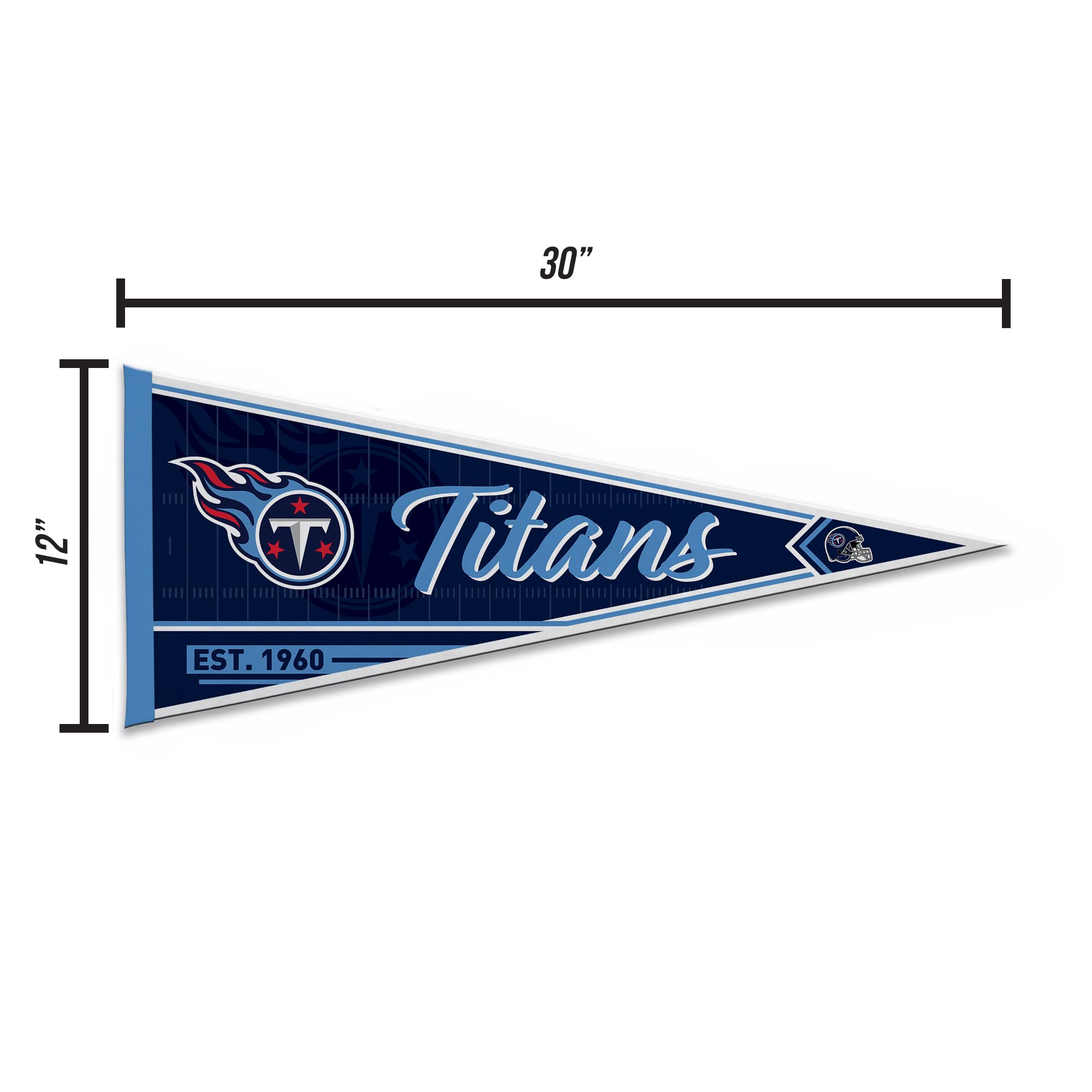 Rico Industries Nfl Football Tennessee Titans Classic 12'' X 30'' Felt Wall D  Cor Pennant - Great For Home/Bed Room/Man Cave D