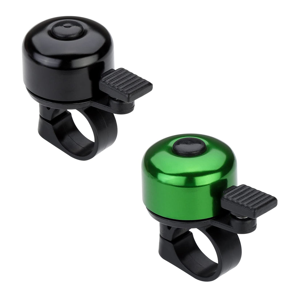 Paliston Bike Bell Bicycle Bell Crisp Sound For Adults Kids Boys Girls Black  Green
