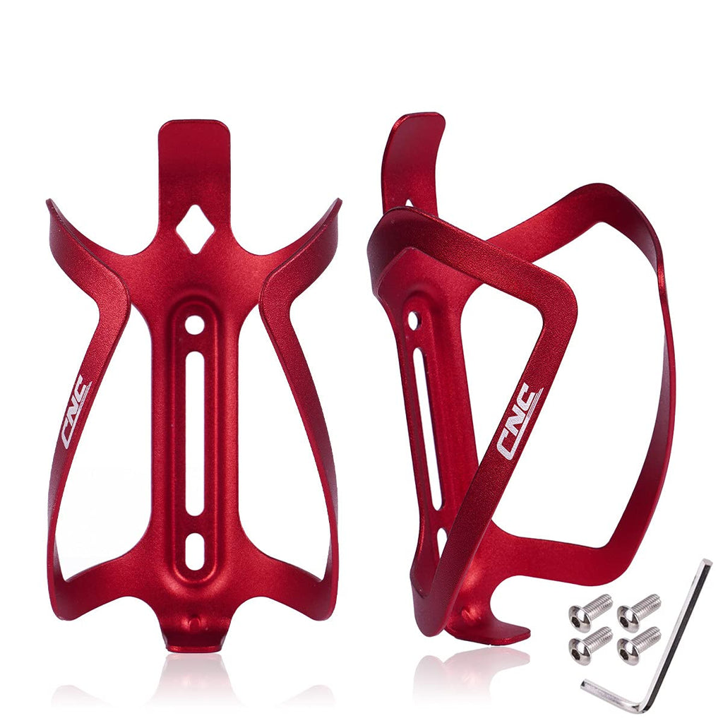 Cnc Bike Water Bottle Holder, 2-Pack Bicycle Water Bottle Cage For Road Bike/Mountain Bike,Red