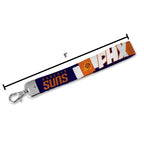 Rico Industries Nba Basketball Phoenix Suns Wrist Lanyard Key Chain, Cute Wristlet Strap Keychain Holder For Women Men Car Keys