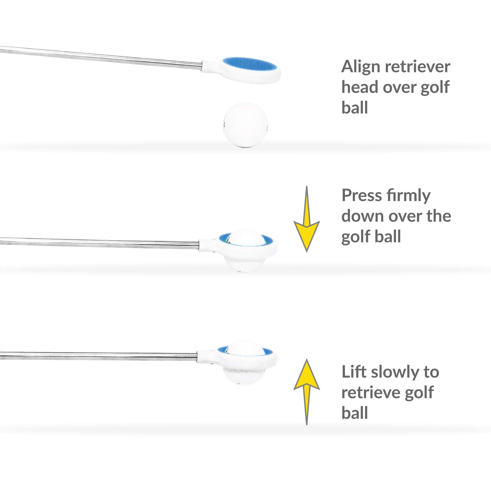 Datrek Ig20203 Igotcha Jawz Golf Ball Retriever, 10' Reach, Blue