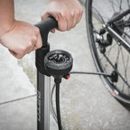 Beto Bike Pump Portable - Bicycle Floor Pump With Industrial Top-Mounted Gauge & Air Bleed Button - Presta Schrader Dunlop Valve