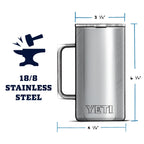Yeti Rambler 24 Oz Mug, Vacuum Insulated, Stainless Steel With Magslider Lid, Coral