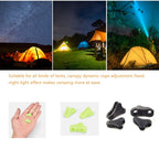 Utysty 20 Pack Tent Rope Tensioner Buckles Tightener Fastener Fluorescent Canopy Guyline Cord Buckle Adjustment Triangle Fixing