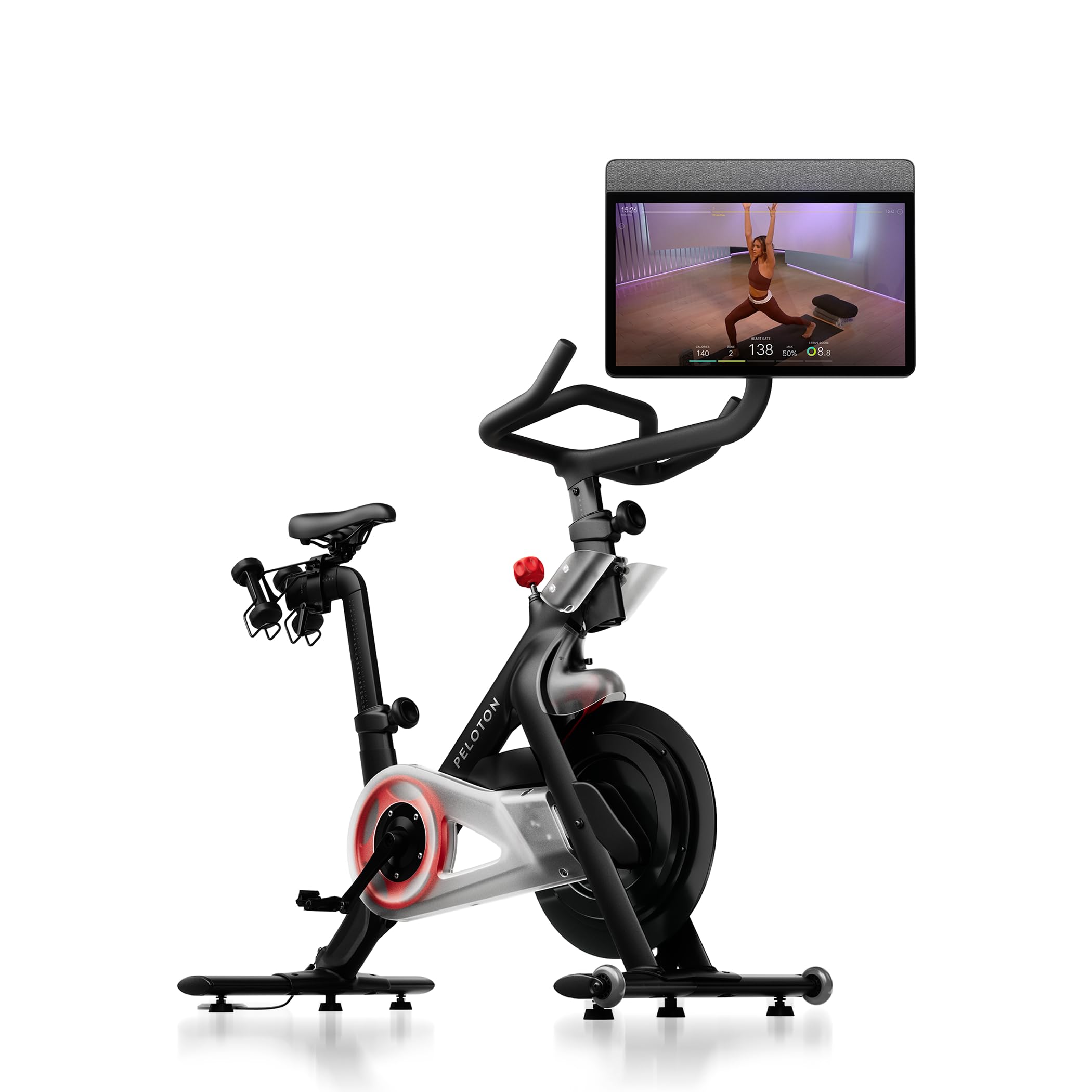 Peloton Exercise Cross Training Bike, Indoor Stationary Spin Bike for Home Workouts, Space-Friendly Exercise Equipment for Cardi