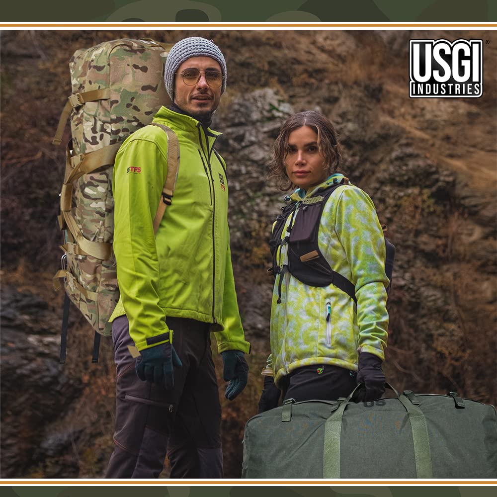 Usgi Industries Tactical Duffel Bag | Military Deployment Luggage | Perfect For Camping, Hiking, Traveling, Stealth, Survival |
