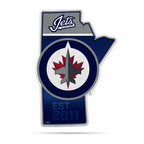 Rico Industries Nhl Winnipeg Jets State Shape Shape Cut Pennant - Home And Living Room D  Cor - Soft Felt Ez To Hang