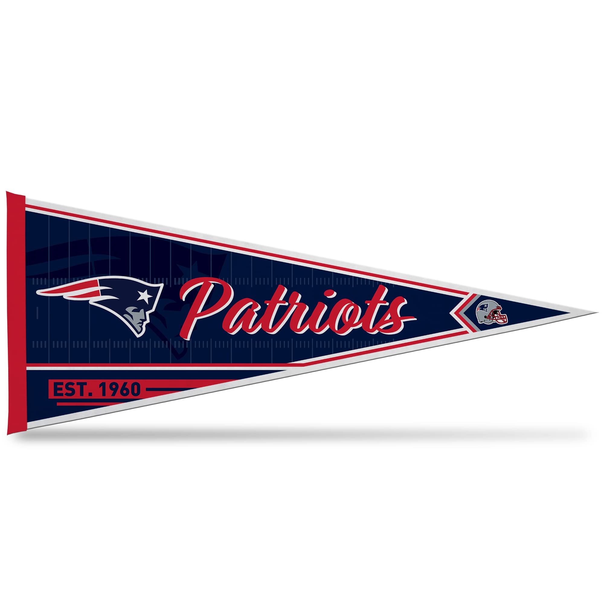 Rico Industries Nfl Football New England Patriots Classic 12'' X 30'' Felt Wall D  Cor Pennant - Great For Home/Bed Room/Man Cav
